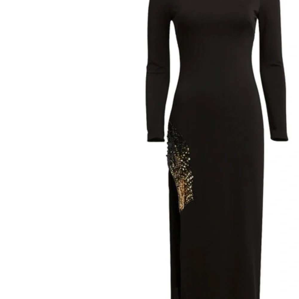 Haney Gia Long Sleeve Embellished Slit Dress/Gown Sz 8 - Picture 3 of 7